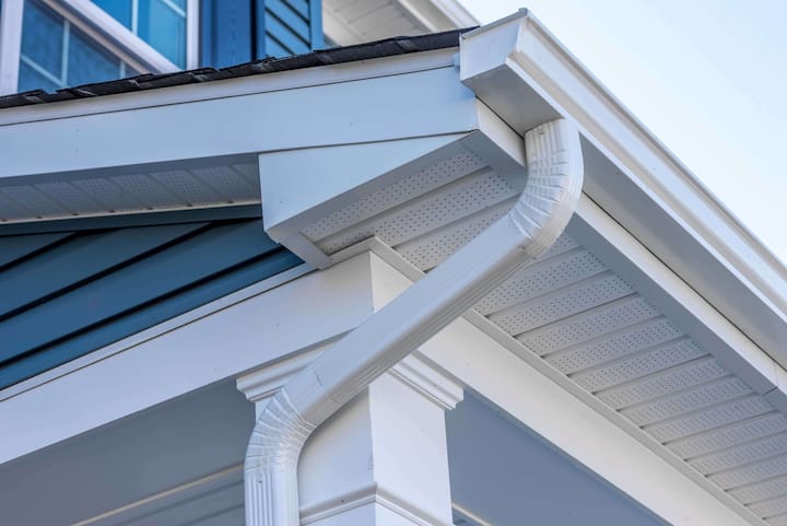 Cheap and durable vinyl gutters installation in Hampton